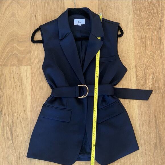 VICI Olia Navy Belted Blazer Vest Jacket Top Size XS - Picture 5 of 12